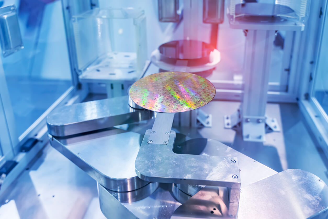 Silicon Wafers and Microcircuits being assembled in Florida