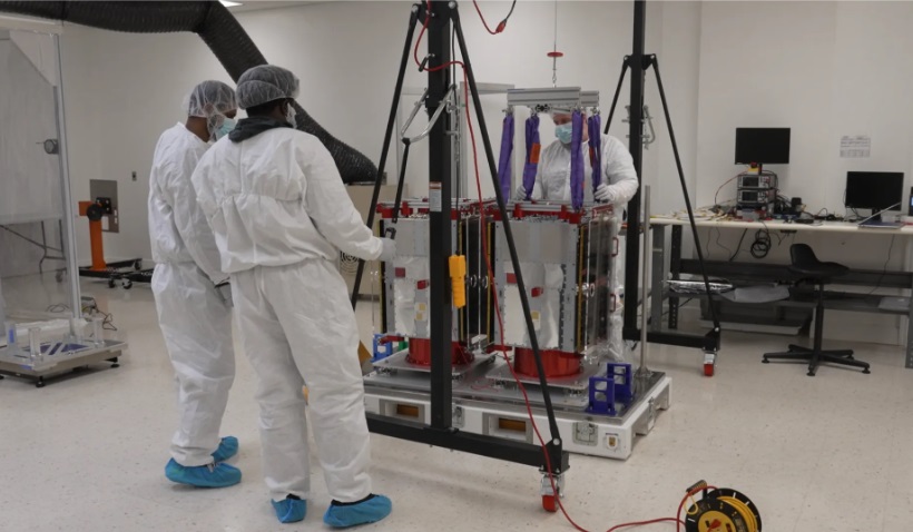 Two Argotec employees inspecting a product