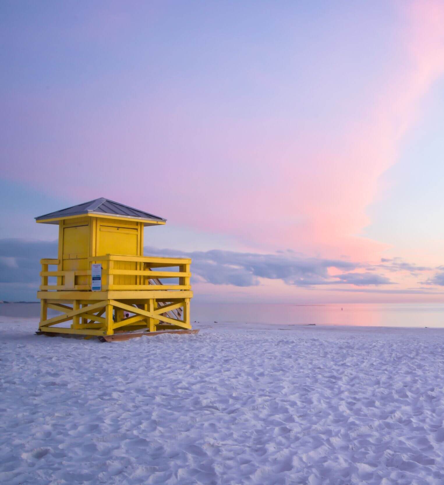 The white sands of Siesta Key and a cotton candy sunset.